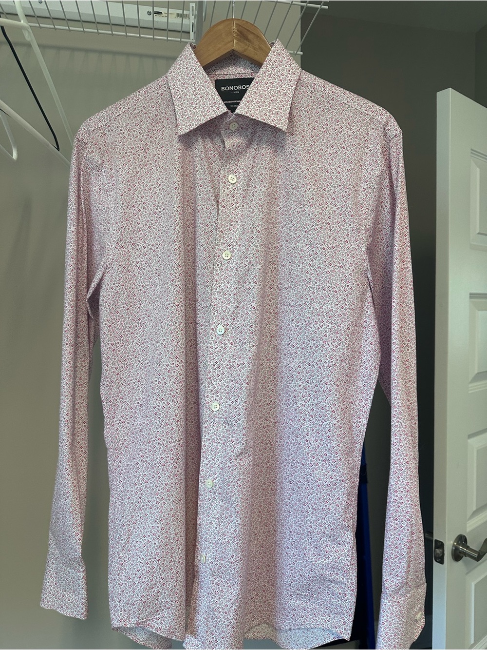 Bonobos Light Pink Long Sleeve Dress Shirt
